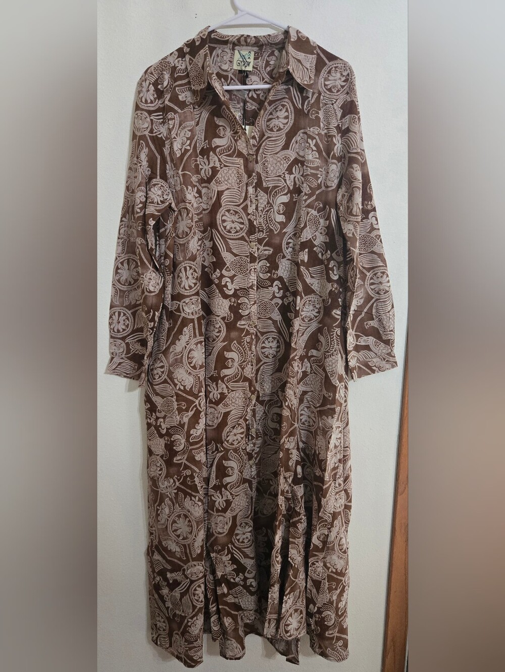 Jaded Gypsy Brown/Ivory Wild Flower Meadow Duster